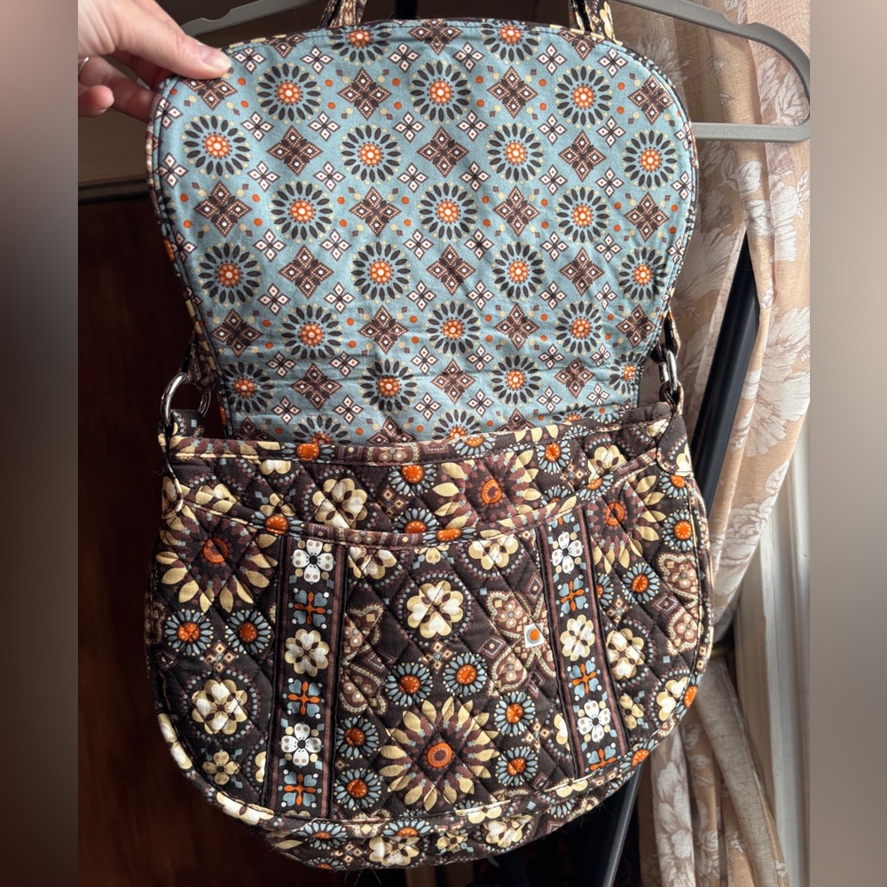 EUC Vera Bradley Canyon Print Purse | Brown Adjustable Crossbody Shoulder Bag - Picture 4 of 16